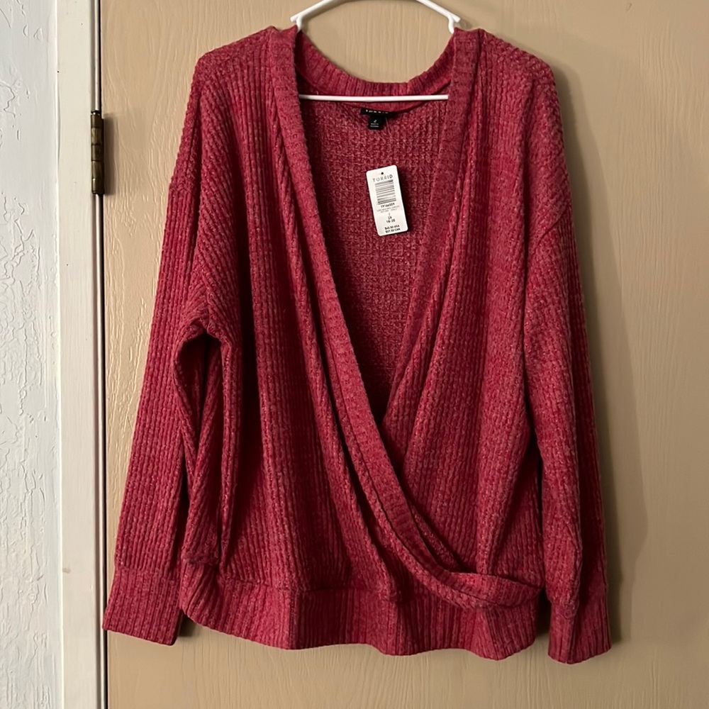 NWT Burgundy long sleeve top